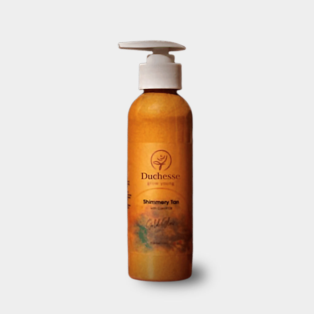 Shimmery tan oil gel